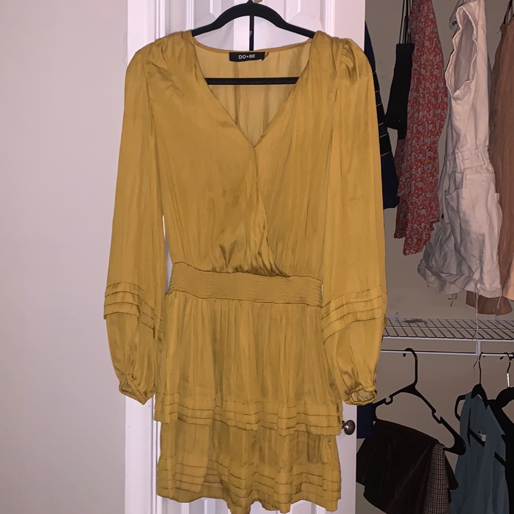 Great condition/worn once Mustard Ruffle Dress size S